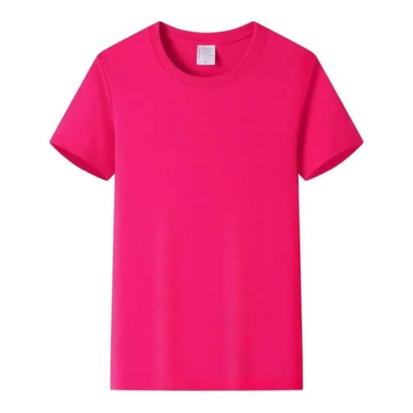 Combed Cotton T Shirt Crew Neck Short Sleeve