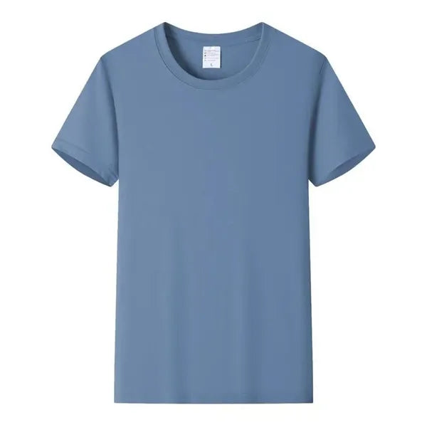 Combed Cotton T Shirt Crew Neck Short Sleeve