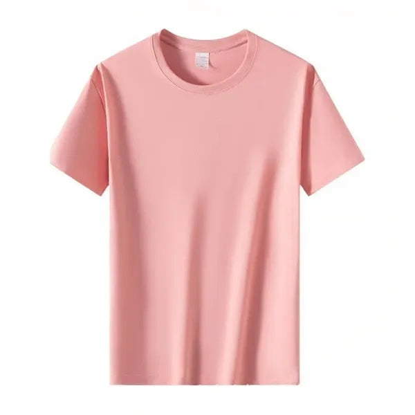 Combed Cotton T Shirt Crew Neck Short Sleeve