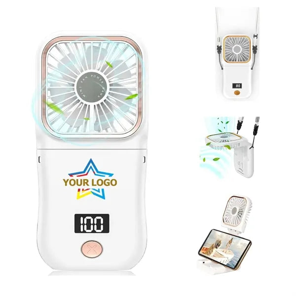 5-in-1 Portable Handheld Fan with Phone Holder