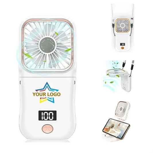5-in-1 Portable Handheld Fan with Phone Holder