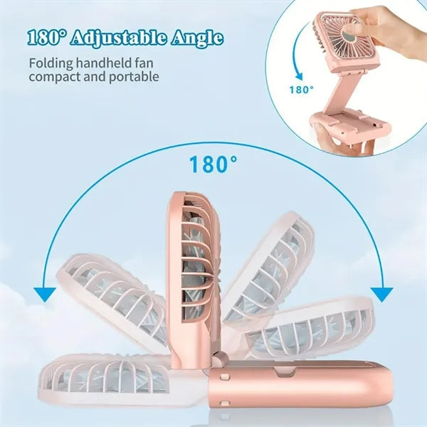 5-in-1 Portable Handheld Fan with Phone Holder