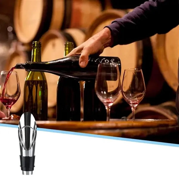 4Piece Wine Accessory Gift Set W/ Corkscrew & Vacuum Stopper