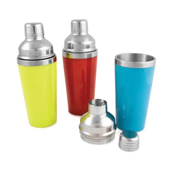 Plastic & Stainless Steel Cocktail Shaker Set W/ Jigger