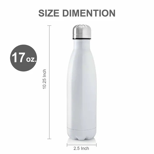 17 oz Travel Stainless Steel Vacuum Insulated Bottle with Li