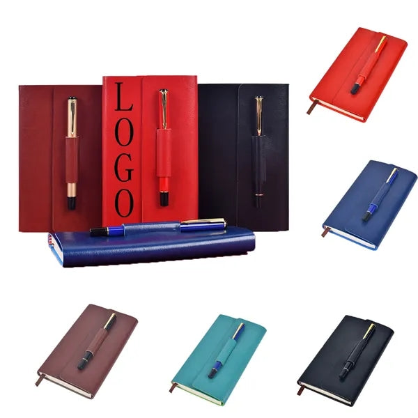 Business Notebook with Pen Loop