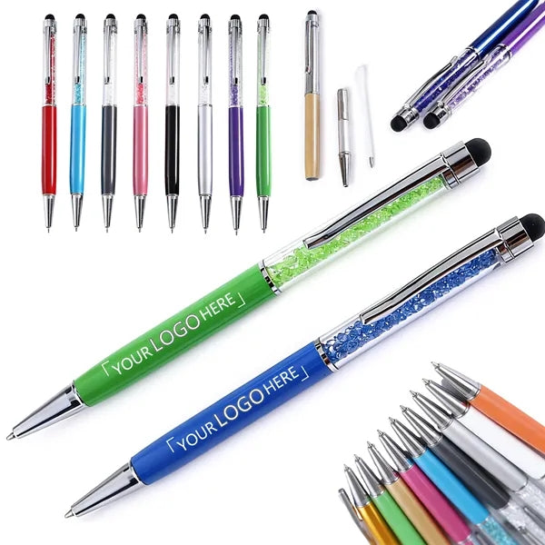 2-in-1 Crystal Stylus Ballpoint Pen