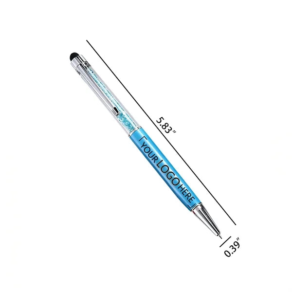 2-in-1 Crystal Stylus Ballpoint Pen