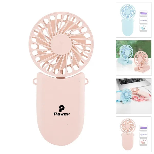 Mini Rechargeable Foldable Hand Held Portable Neck Fan