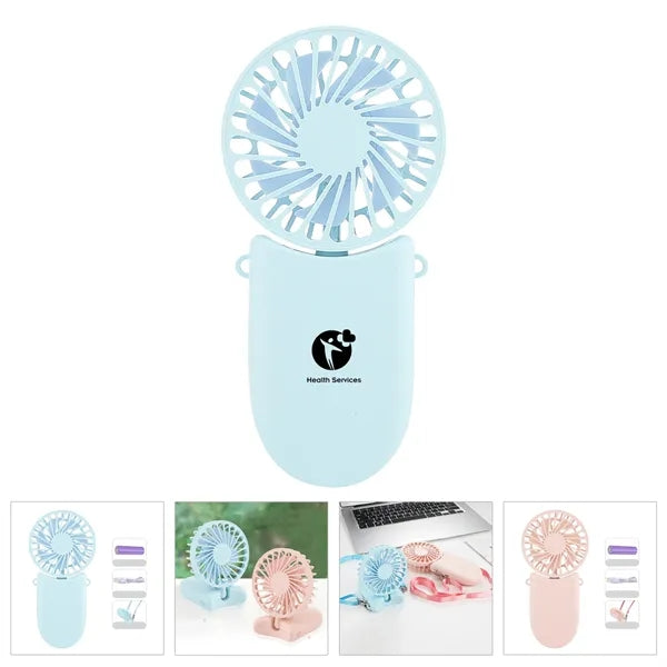 Mini Rechargeable Foldable Hand Held Portable Neck Fan