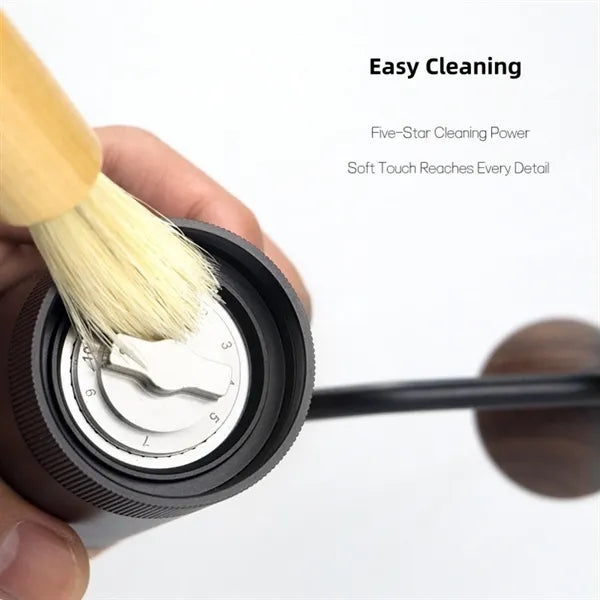 Wood Handle Coffee Grinder Cleaning Brush Tool Set