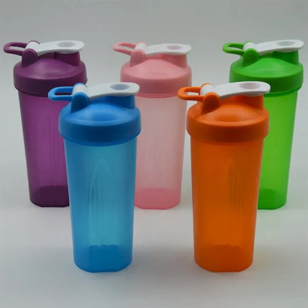 Plastic 24oz Protein Shaker Bottle