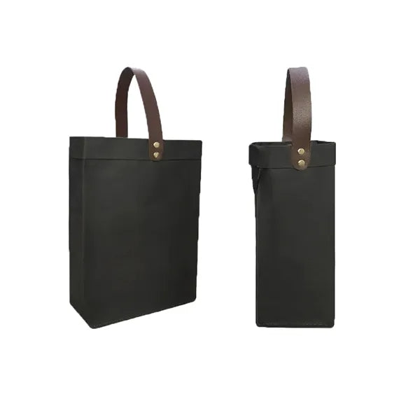 Washable Kraft Paper Wine Gift Bag