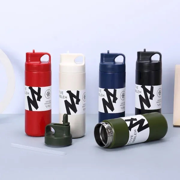 Stainless Steel Insulated Tumbler with Straw and Handle