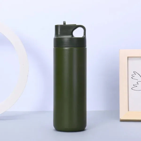 Stainless Steel Insulated Tumbler with Straw and Handle