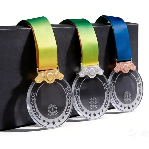K9 Crystal Alloy Clear Award Medal with Gift Box