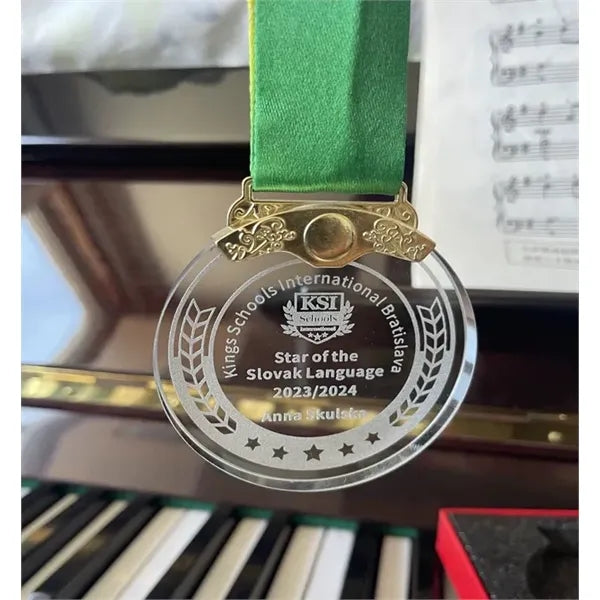 K9 Crystal Alloy Clear Award Medal with Gift Box