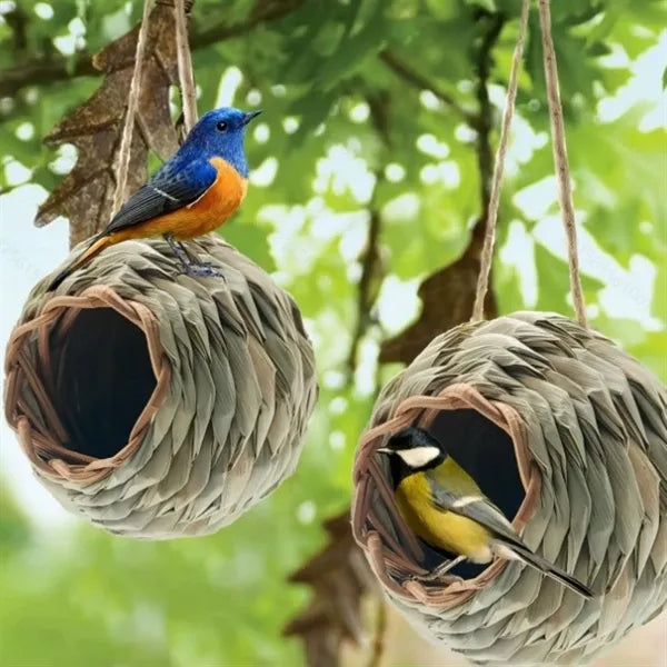 Spherical Hand Woven Nest Hanging Bird House