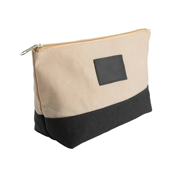 Large Capacity Colorblocking Canvas Cosmetic Bag