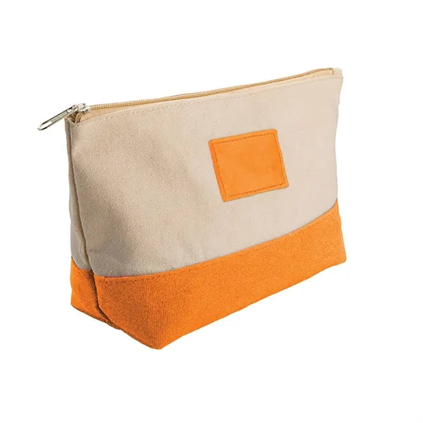 Large Capacity Colorblocking Canvas Cosmetic Bag