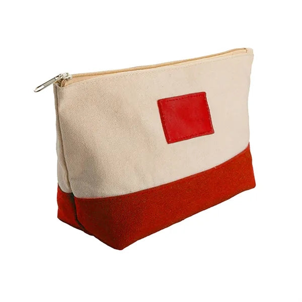 Large Capacity Colorblocking Canvas Cosmetic Bag