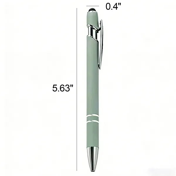 Click Action Ballpoint Pen with Stylus Top