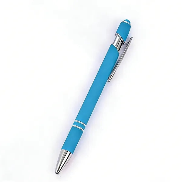 Click Action Ballpoint Pen with Stylus Top