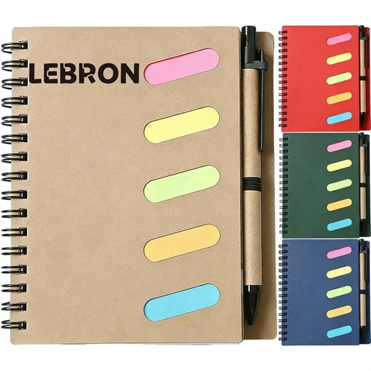 Spiral Sticky Notebook w/ Pen