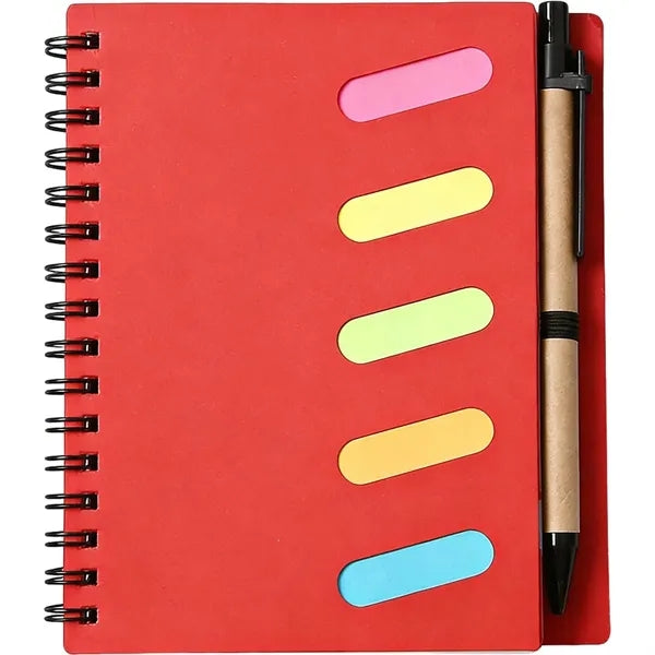 Spiral Sticky Notebook w/ Pen
