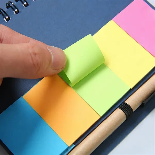 Spiral Sticky Notebook w/ Pen