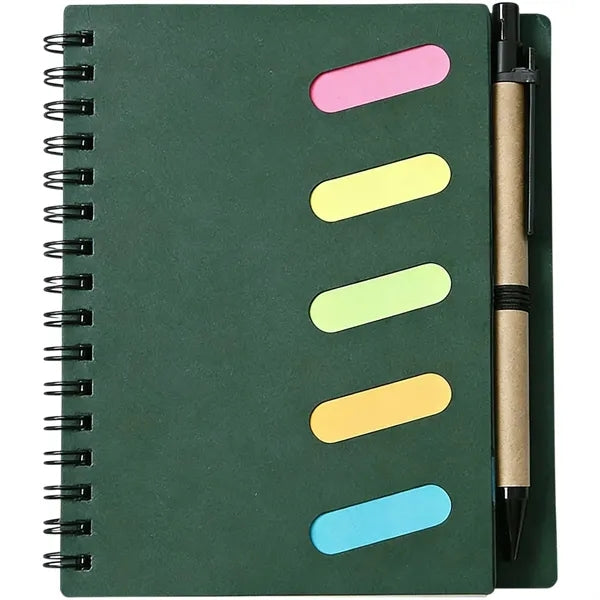 Spiral Sticky Notebook w/ Pen