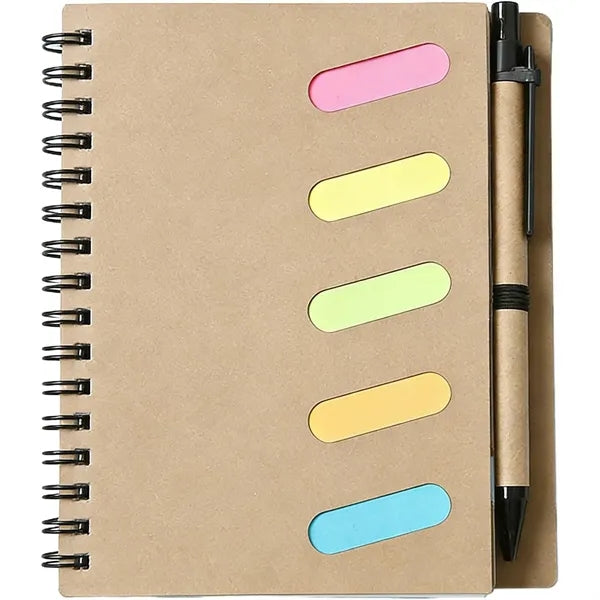 Spiral Sticky Notebook w/ Pen