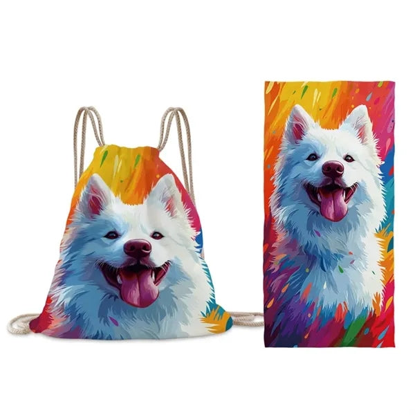 2-in-1 Foldable Beach Towel Backpack