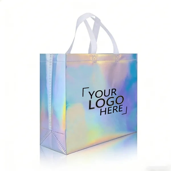 Tote Bag - 12.6 Inch Iridescent Laminated Non-Woven Shopping