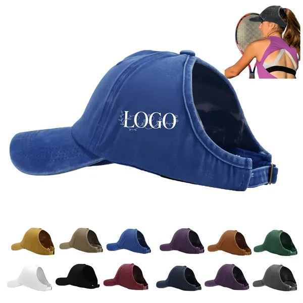 Denim Ponytail Baseball Cap