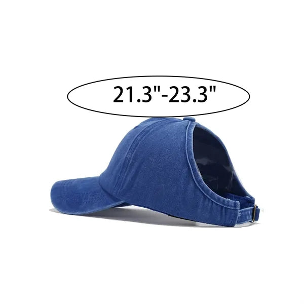 Denim Ponytail Baseball Cap