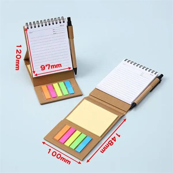 Coil-Bound Sticky Note Notebook