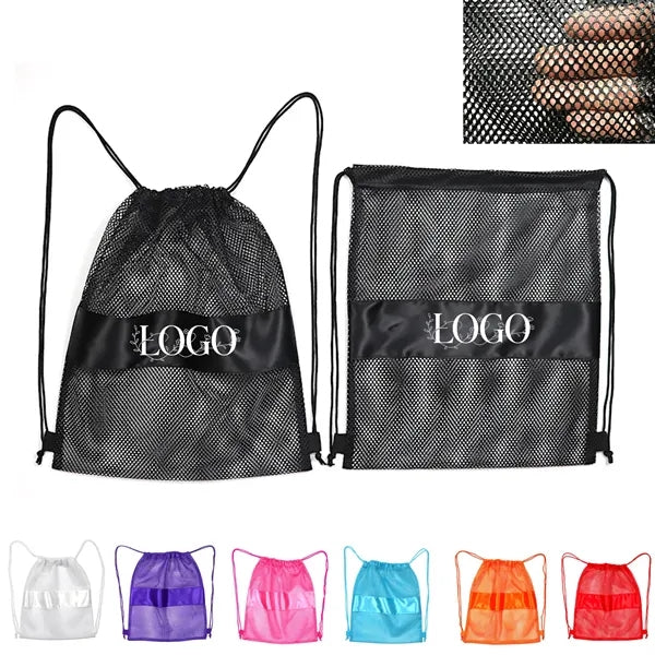 Mesh Drawstring Backpack Bag