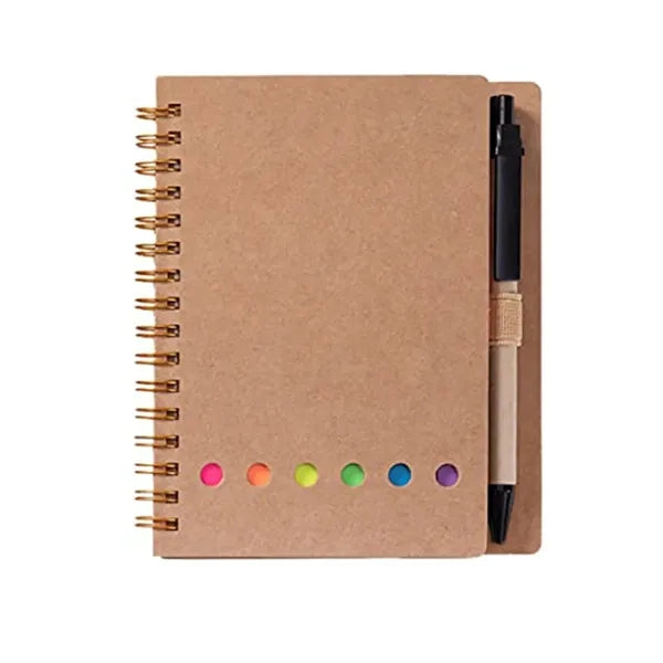 Lined Spiral Kraft Paper Notebook