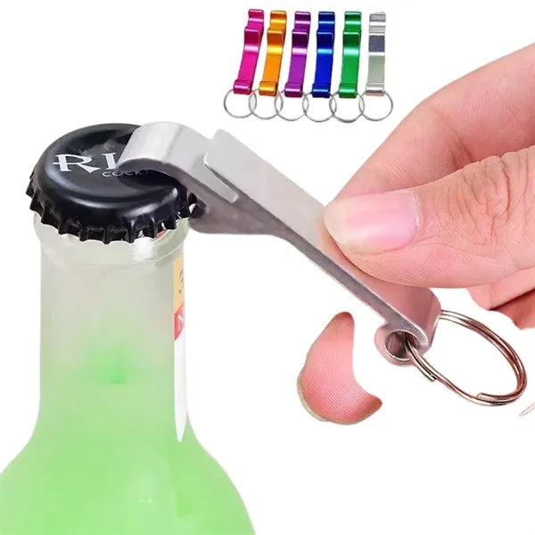 LOGO Mini Aluminum Alloy Beer Bottle Opener Keychain