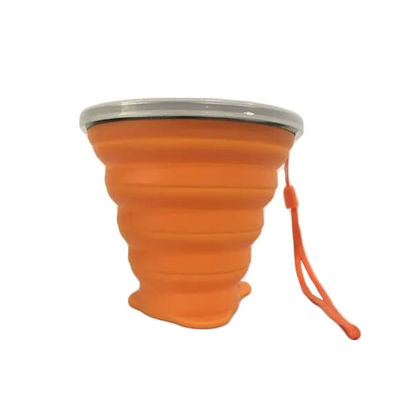 9 oz Silicone Collapsible Travel Cup With Lid