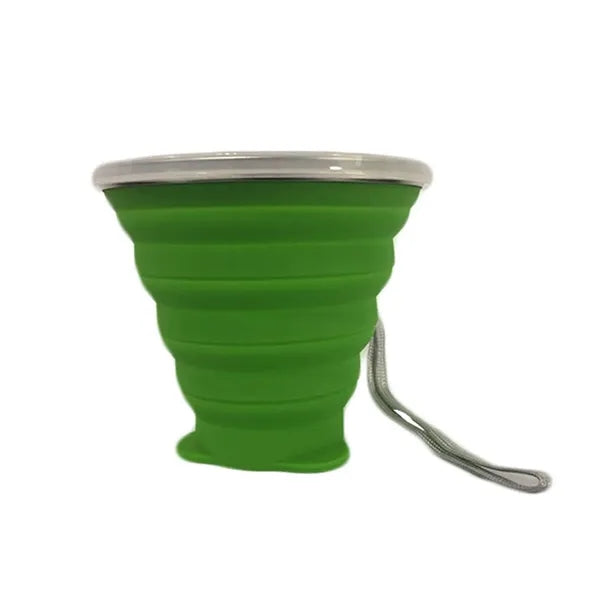 9 oz Silicone Collapsible Travel Cup With Lid