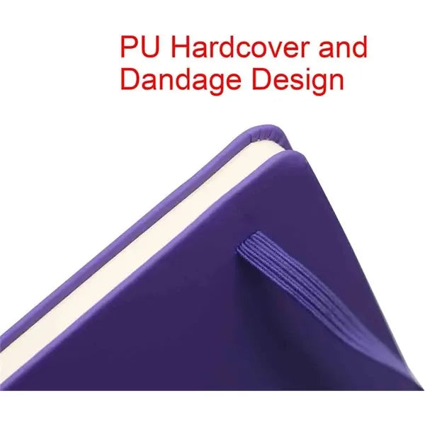A6 PU Leather Notebook with Pen Holder & Gel Pen
