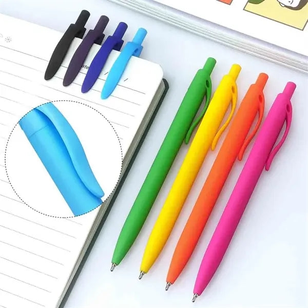 Colorful 1.0mm Black Ink Retractable Ballpoint Pens