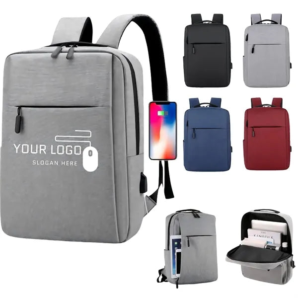 Lightweight Laptop Backpack with USB Charging Port