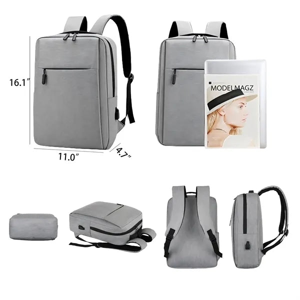 Lightweight Laptop Backpack with USB Charging Port