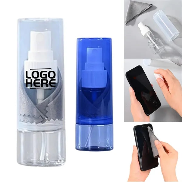 Portable Screen Cleaner Spray with Microfiber Cloth