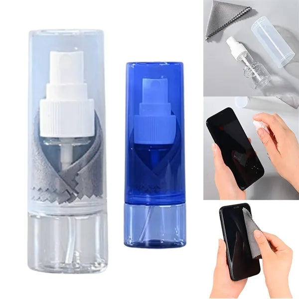 Portable Screen Cleaner Spray with Microfiber Cloth