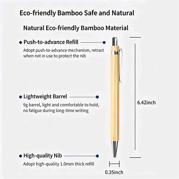 Eco Bamboo Ballpoint Pen with Parker Refill