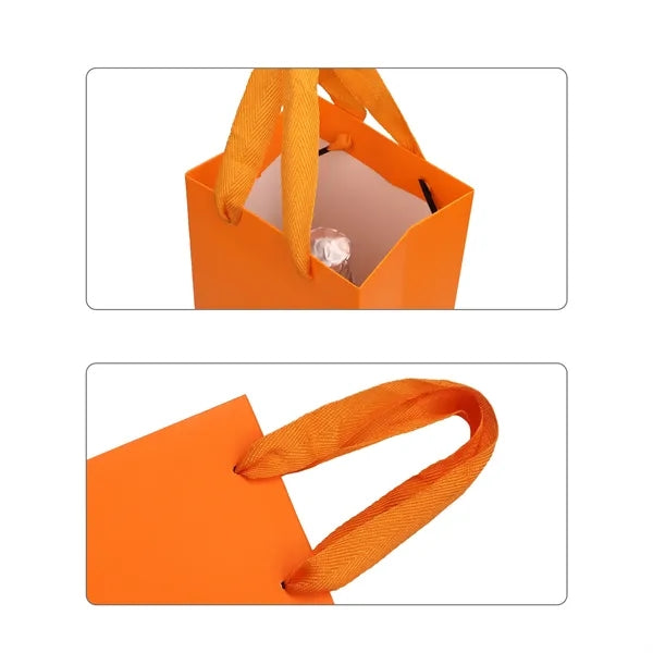 Single Bottle Paper Wine Gift Bag W/Rope Handle